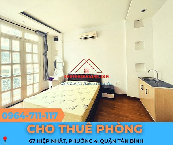 Hình ảnh CHO THUÊ PHÒNG Full Nội Thất 25m2 số 67 Hiệp Nhất, Phường 4, Tân Bình