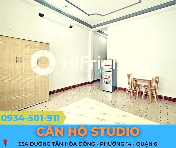 Hình ảnh Cho Thuê CĂN HỘ STUDIO Mới, 35m2, Full Nội Thất số 35A Tân Hoà Đông, Q