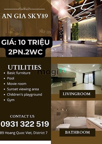 Hình ảnh Cho Thuê Căn Hộ SKY 89, 2PN.2WC,NTCB,View Thoáng. Giá yêu thương: 10tr