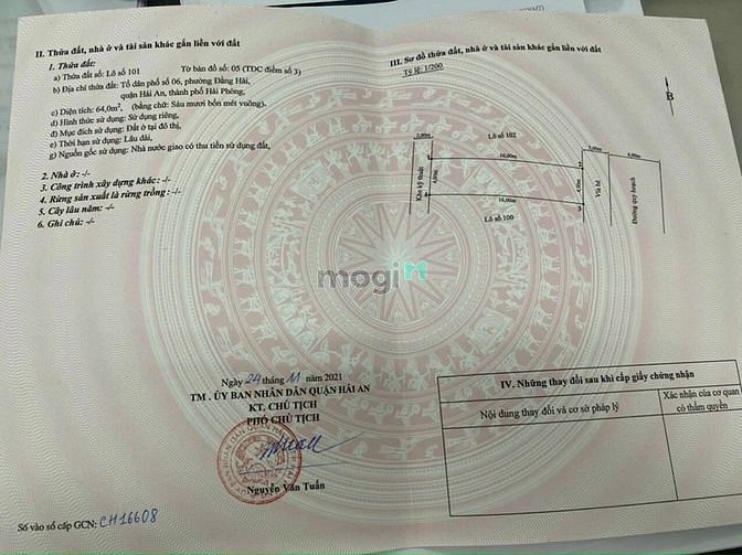 Hình ảnh Bán lô đất 64m hướng đông nam tdc điểm 3 hải an