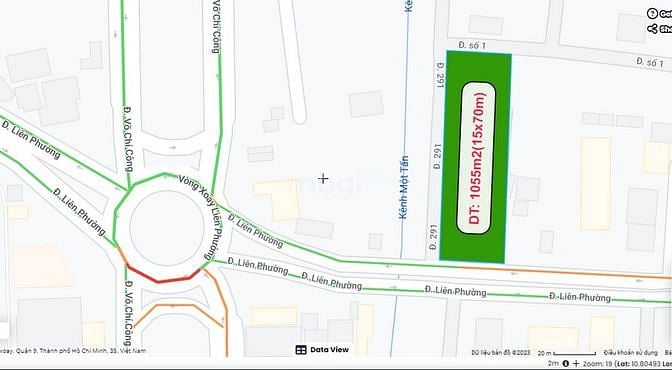 Hình ảnh Bán đất góc 2MT đường Liên Phường, Quận 9: 1054m2(15x70m) giá 90Tr/m