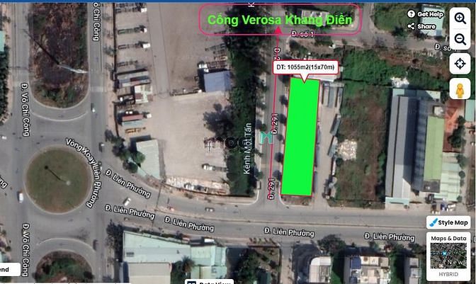 Hình ảnh Bán đất góc 2MT đường Liên Phường, Quận 9: 1054m2(15x70m) giá 90Tr/m