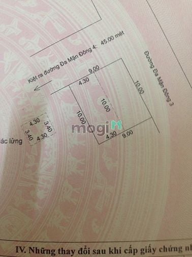 Hình ảnh Bán lô đất 2 mặt kiệt ô tô 5m Đa Mặn Đông, đối diện bv 600g