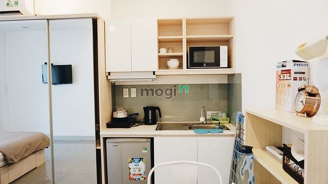 Hình ảnh Studio có bancông-full nội thất tại khuvực Trần Hưng Đạo,P.Cô Giang,Q1