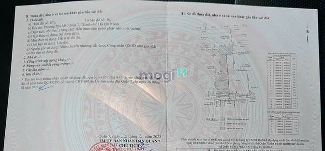 Hình ảnh 850 m2 đất mặt tiền Phạm Hữu Lầu, Quận 7, 85 tỷ