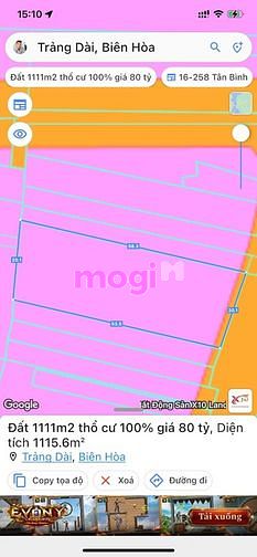 Hình ảnh Bán đất Trảng Dài, mặt tiền Bùi Trọng Nghĩa 1111m2 thổ cư giá 65 tỷ