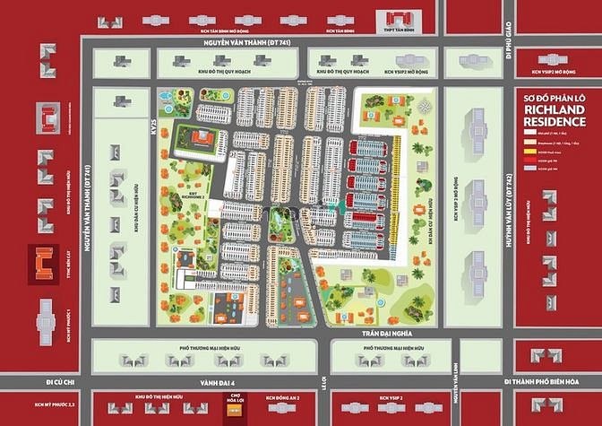 Hình ảnh Đất nền Trung Tâm TX Bến Cát, sổ riêng từng nền