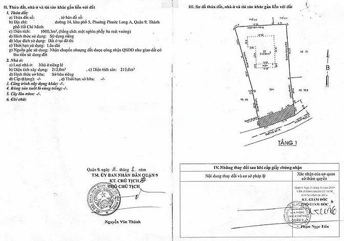 Hình ảnh Bán đất Quận 9, mặt tiền đường 14, DT đất hơn 1000m2, sổ hồng