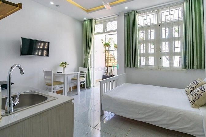 Hình ảnh Cho thuê CH Studio, mới 100%,ban công,Full NT,thang máy, Bà Lê Chân,Q1
