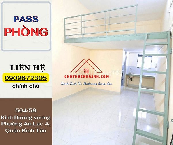 Hình ảnh PASS PHÒNG sát Aeon Bình Tân Số 504/58 Kinh Dương Vương