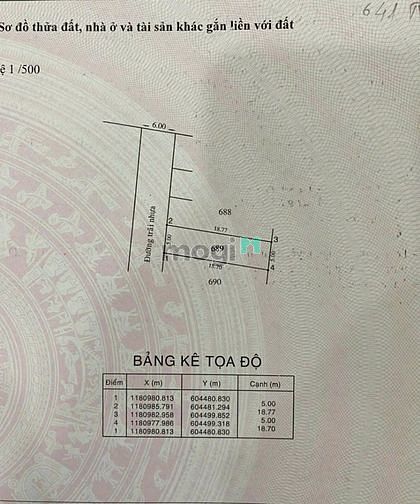 Hình ảnh Đất thổ cư hẻm rộng, Nguyễn bình. 5*19, 3,15 tỷ.