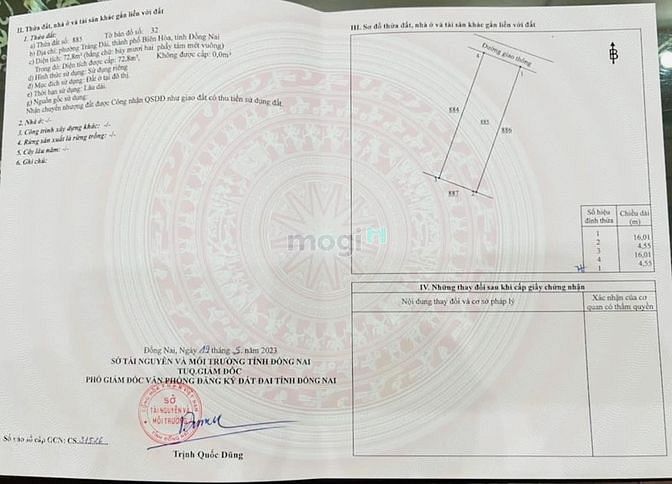 Hình ảnh Bán đất thổ cư trảng dài biên hoà