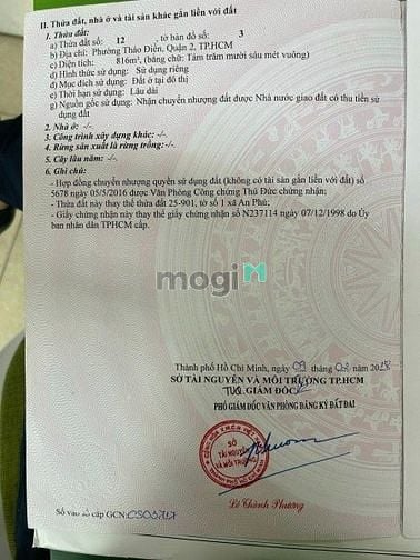 Hình ảnh BDS HVL Đất Mặt tiền Nguyễn Văn Hưởng, Q2 16/07/2023