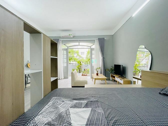Hình ảnh Cho thuê Studio full nội thất ban công lớn gần bờ kè Hoàng Sa