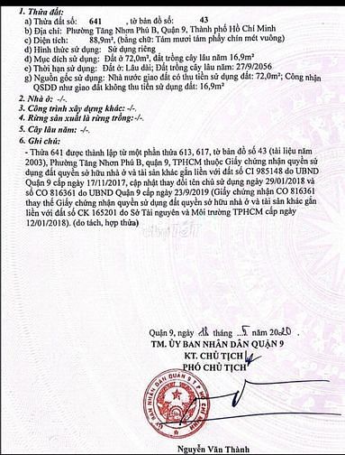 Hình ảnh Bán đất mặt tiền đường số 8. P tăng nhơn phú B. Q9