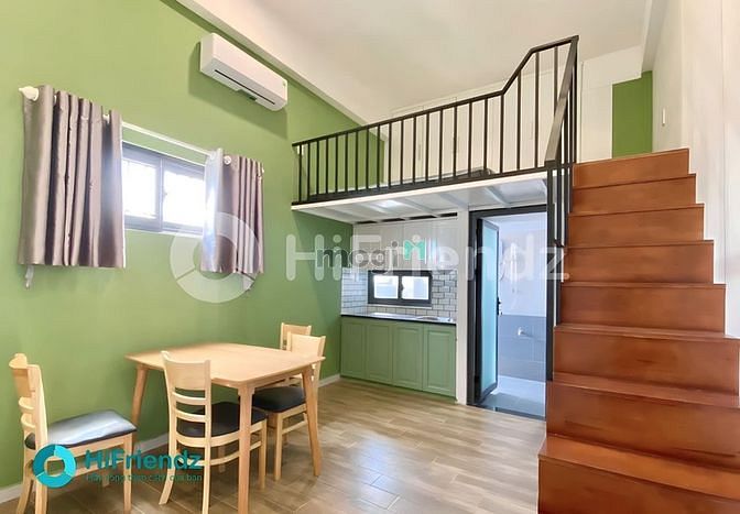 Hình ảnh Gác cao ở 3-4 bạn full nội thất.Hifriendz hỗ trợ cọc