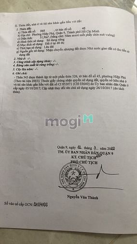 Hình ảnh Bán lô góc hẻm 12 trương văn thành.P hiệp phú Q9