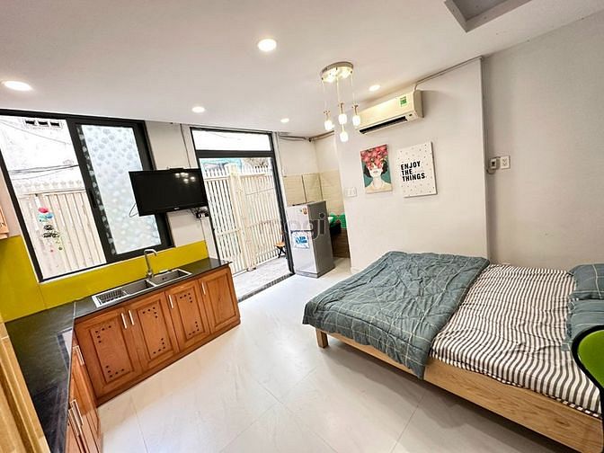 Hình ảnh Studio trệt lối đi riêng - Cách Mạng Tháng 8 - full nội thất