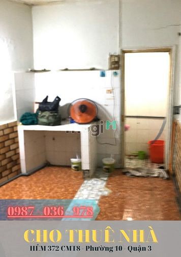Hình ảnh Cho Thuê Nhà Có gác, Hẻm 372 CMT8, Phường 10, Quận 3