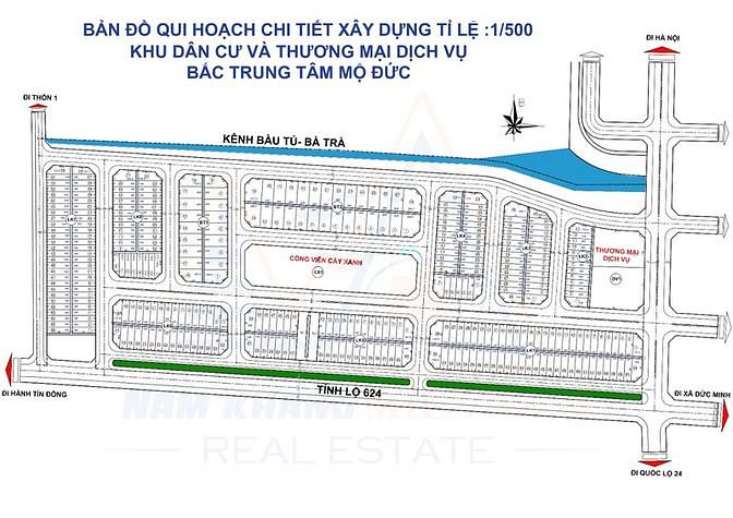 Hình ảnh Bán đất mặt tiền tỉnh lộ DT624 thuộc dự án Bắc trung tâm Mộ Đức