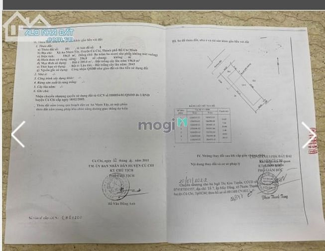 Hình ảnh Cần bán nhANH lô đất mặt tiền an nhơn tay Củ Chi sổ Hồng riêng