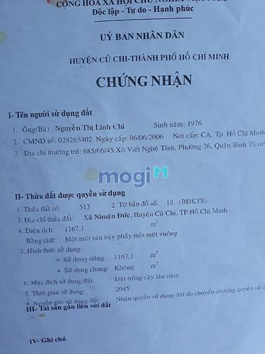 Hình ảnh Bán 1150m mặt tiền đường Bà Thiên huyện Củ Chi