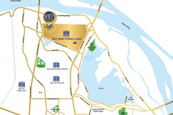 Hình ảnh Cho thuê căn góc 3 phòng ngủ dự án Sunshine City, ban công hướng Nam