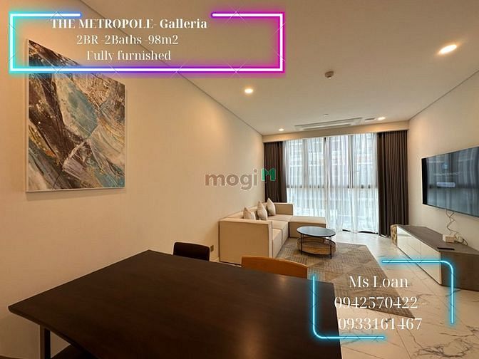Hình ảnh Hot Cho thuê CHCC Metrople - Galleria 2PN 98m2 full NT đep