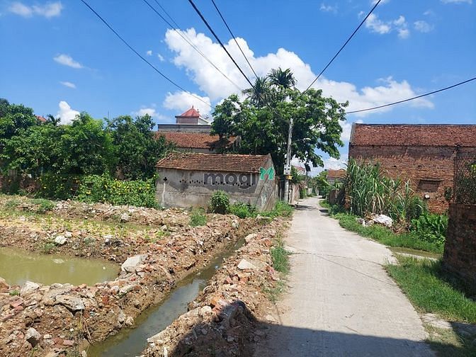 Hình ảnh QL17 đường thông rộng, làng Vàng, Xuân Lai, Gia Bình
