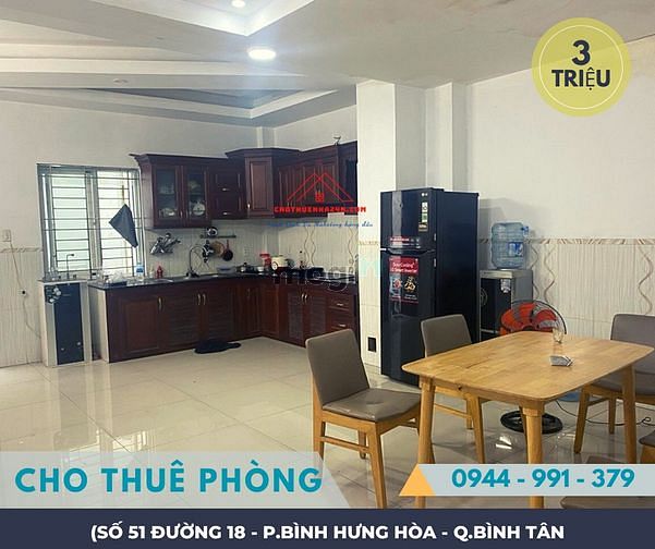Hình ảnh Cho Thuê PHÒNG sát NGÃ 4 Phan Đăng Giảng & Đường 18, P.BHH, Q.Bình Tân