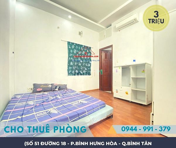 Hình ảnh Cho Thuê PHÒNG sát NGÃ 4 Phan Đăng Giảng & Đường 18, P.BHH, Q.Bình Tân