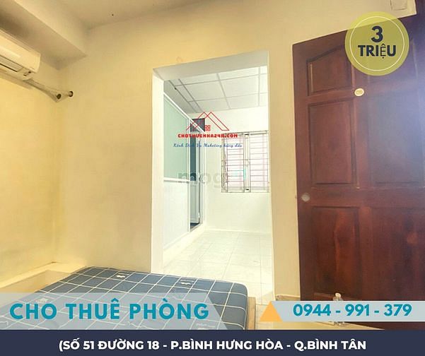 Hình ảnh Cho Thuê PHÒNG sát NGÃ 4 Phan Đăng Giảng & Đường 18, P.BHH, Q.Bình Tân