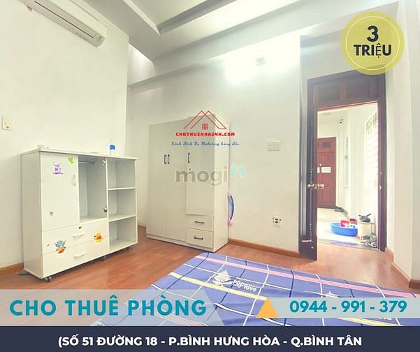 Hình ảnh Cho Thuê PHÒNG sát NGÃ 4 Phan Đăng Giảng & Đường 18, P.BHH, Q.Bình Tân
