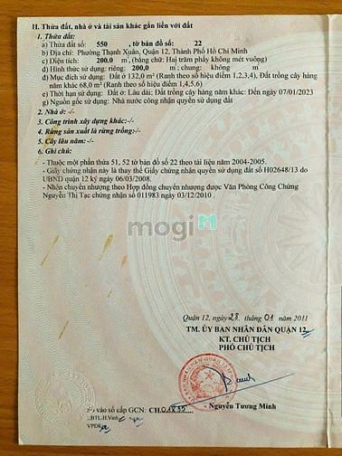Hình ảnh Đất Mặt tiền, có nhà cấp 4 đang cho thuê 5 x 40 Hà Huy giáp, Quận 12