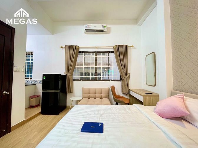 Hình ảnh Studio nội thất hiện đại, giờ giấc tự do, phòng thoáng mát sạch sẽ