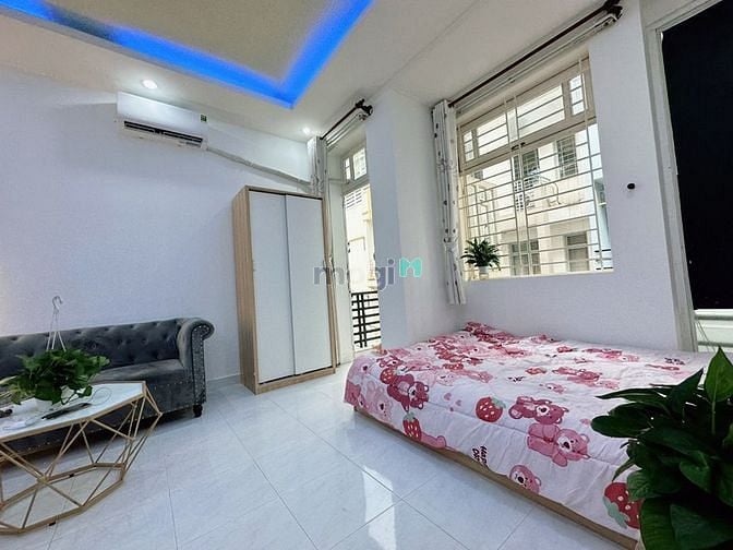 Hình ảnh CHDV STUDIO BAN CÔNG, FULL NỘI THẤT máy giặt riêng gần chợ Bà Chiểu