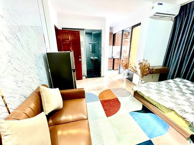 Hình ảnh Studio _ 1PN bancon full NT bancon máy giặt riêng gần chợ Thái Bình