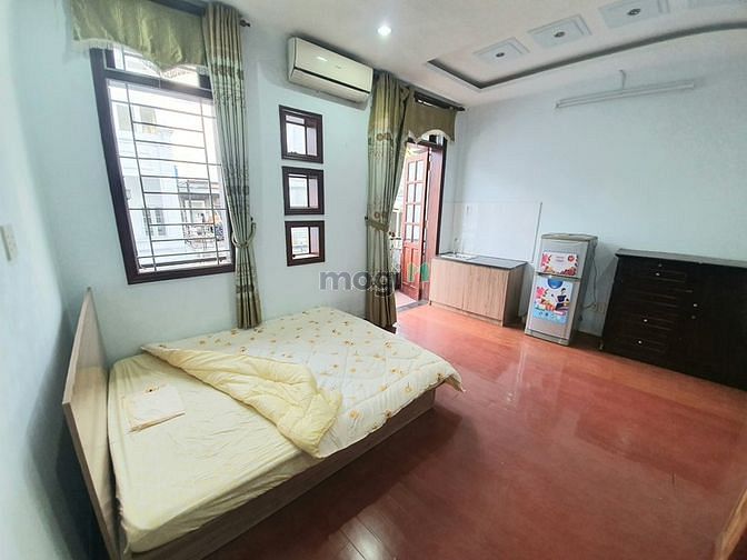 Hình ảnh Studio có ban công,cửa sổ siêu thoáng. Full nội thất 100% như hình