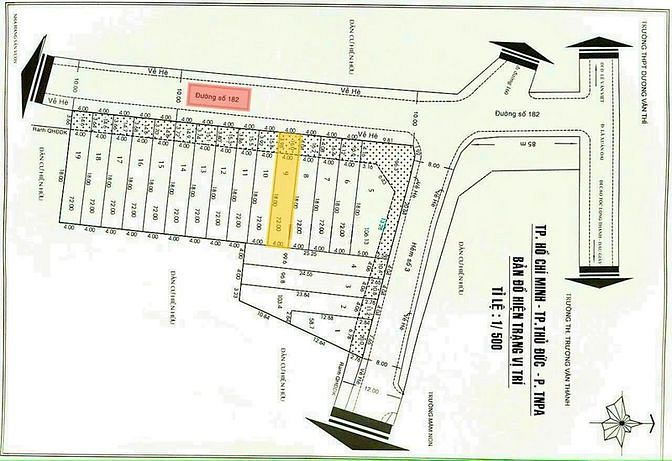 Hình ảnh Bán đất thổ cư mặt tiền đường 182 Lã Xuân Oai , P.TNPA ,Quận 9