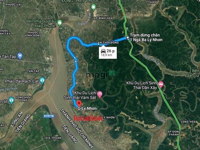 Hình ảnh Đất mặt tiền Lý Nhơn, xã Lý Nhơn, Cần Giờ. Có sẵn thổ cư, 5,5 tỉ/1000m