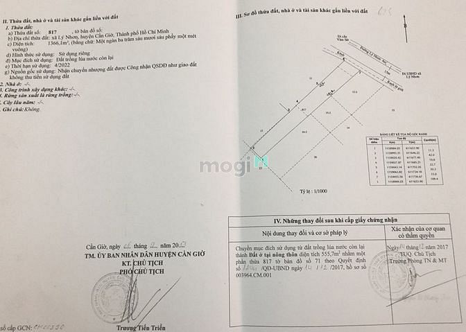 Hình ảnh Đất mặt tiền Lý Nhơn, xã Lý Nhơn, Cần Giờ. Có sẵn thổ cư, 5,5 tỉ/1000m