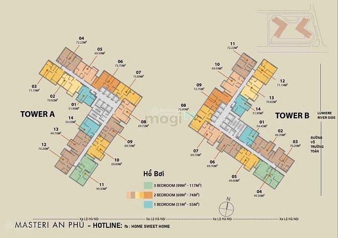 Hình ảnh Cho Thuê Masteri An Phú, 2 Phòng ngủ - Full Nội Thất Cao Cấp 19 tr
