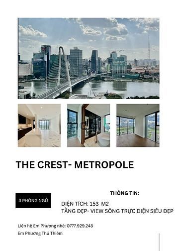 Hình ảnh Cho thuê 2PN Crest giá siêu tốt 35tr/tháng. full giỏ hàng Metropole