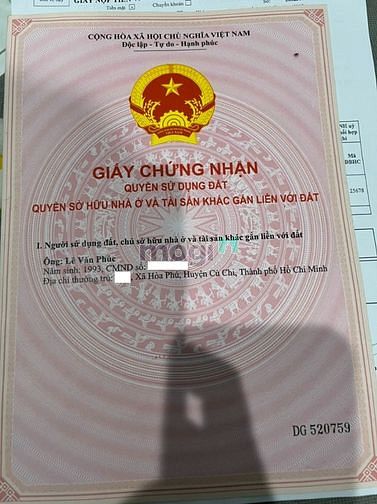 Hình ảnh Bán gấp lô đất thổ cư gần 200m2, Gò Dầu, SHR, Giá 390 Triệu.