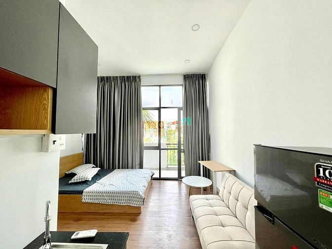 Hình ảnh Studio ngay SÂN BAY đầy đủ nội thất cửa sổ bancol bao thoáng