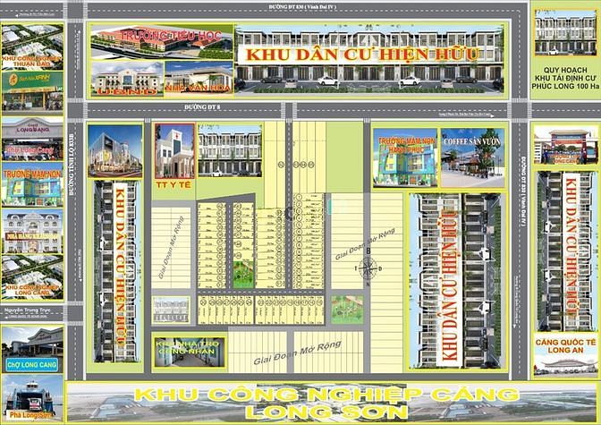 Hình ảnh Bán Nền Đất 3 Mặt Tiền 143m² Ngay UBND Xã Long Cang, Chợ, SHR 1ty8 tl