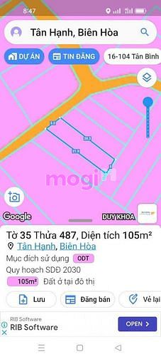 Hình ảnh Bán Đất Đường Thông Mua Bán. P Tân Hạnh Tp Biên Hoà. 105m2. 2Tỷ 100Tr