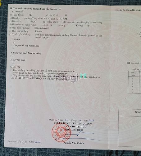 Hình ảnh Bán đất mặt tiền hẻm 72 làng tăng phú.P tăng nhơn phú A.Q9