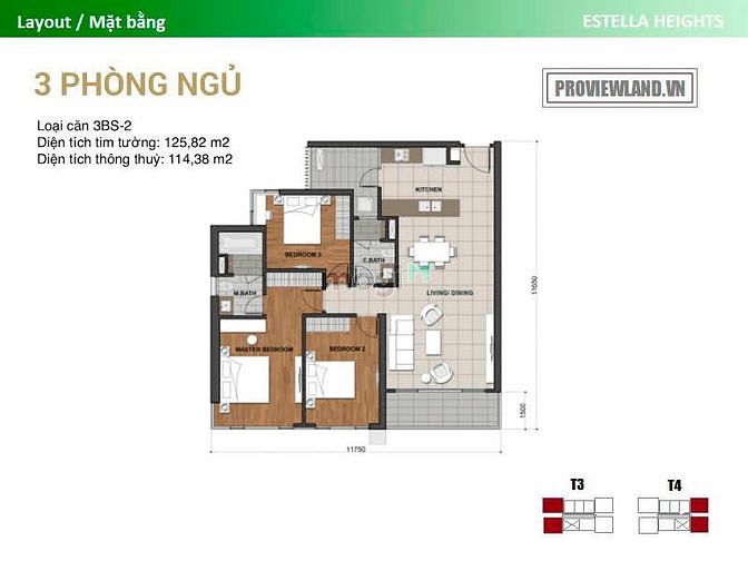 Hình ảnh Cho thuê Trang Chủ MB66.COM / Đăng Ký Tặng 66K 3PN Estella Heights, tầng cao, view Xa lộ, full nt