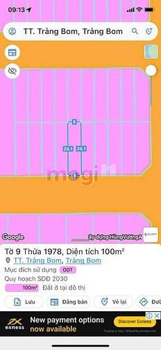 Hình ảnh Đất sổ sẵn, full thổ cư, ngay KP3, thị trấn Trảng Bom, Đồng Nai